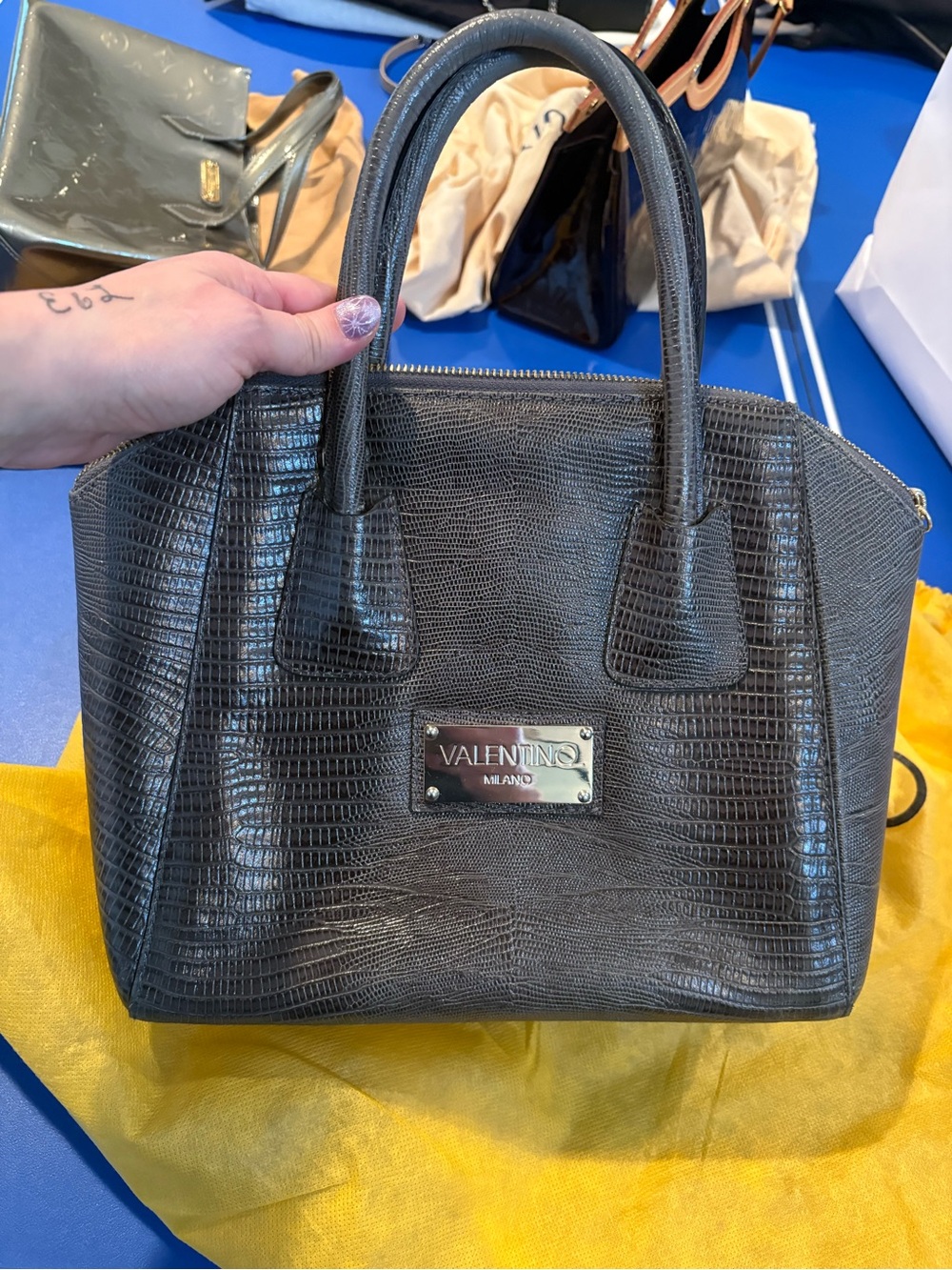 Mario Valentino leather tote